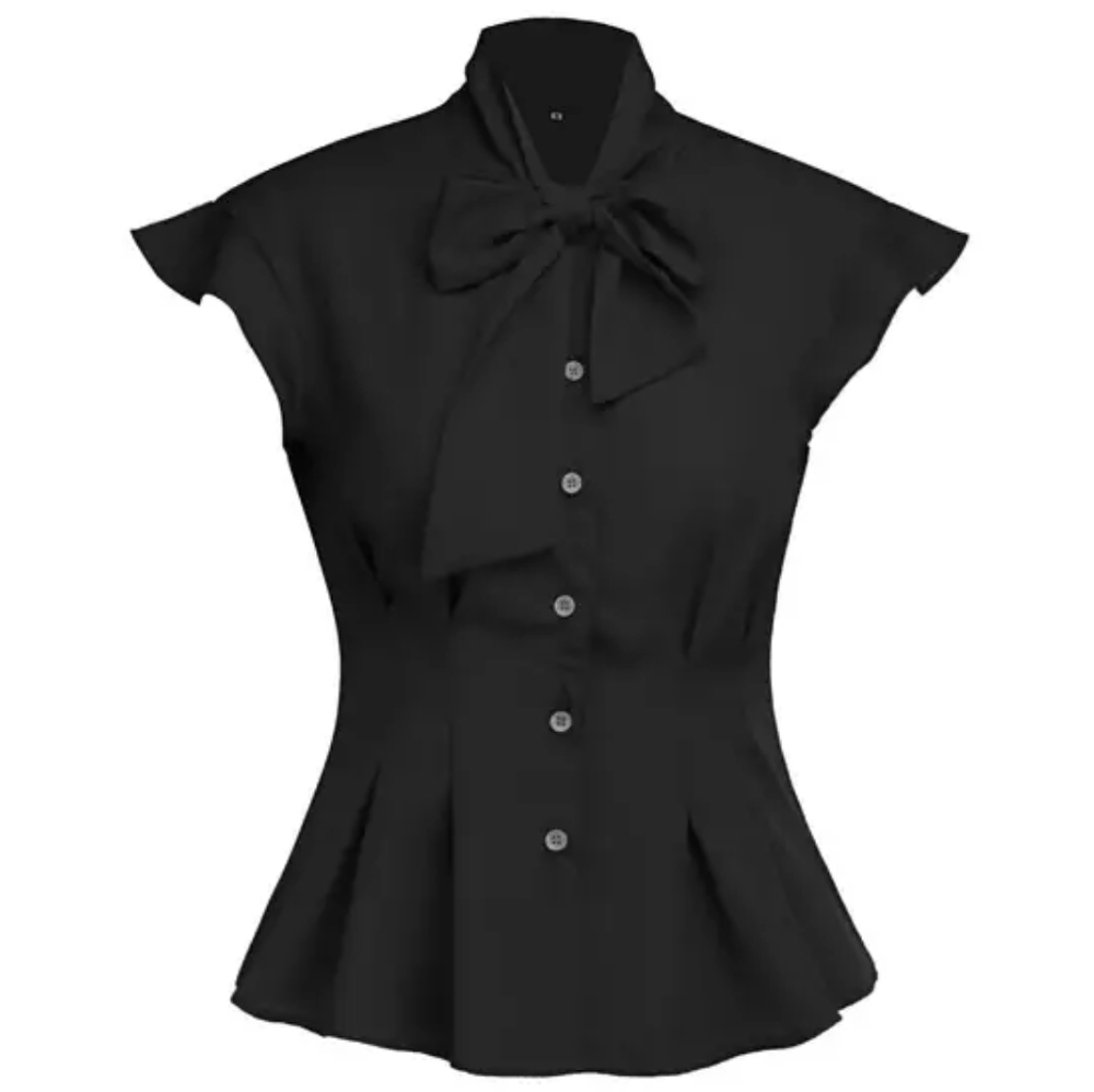 Short Sleeve Chiffon Blouse